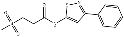 Propanamide, 3-(methylsulfonyl)-N-(3-phenyl-5-isothiazolyl)- Structural