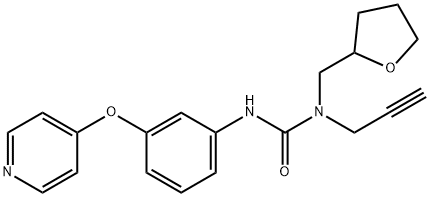 Urea, N-2-propyn-1-yl-N'-[3-(4-pyridinyloxy)phenyl]-N-[(tetrahydro-2-furanyl)methyl]- Structural