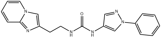 Urea, N-(2-imidazo[1,2-a]pyridin-2-ylethyl)-N'-(1-phenyl-1H-pyrazol-4-yl)- Structural