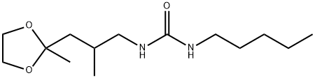 Urea, N-[2-methyl-3-(2-methyl-1,3-dioxolan-2-yl)propyl]-N'-pentyl- Structural