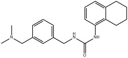 Urea, N-[[3-[(dimethylamino)methyl]phenyl]methyl]-N'-(5,6,7,8-tetrahydro-1-naphthalenyl)- Structural