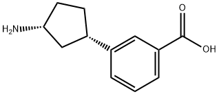 Benzoic acid, 3-[(1S,3R)-3-aminocyclopentyl]- Structural
