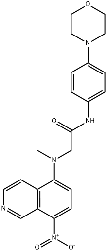 Acetamide, 2-[methyl(8-nitro-5-isoquinolinyl)amino]-N-[4-(4-morpholinyl)phenyl]- Structural