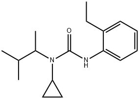 Urea, N-cyclopropyl-N-(1,2-dimethylpropyl)-N'-(2-ethylphenyl)- Structural