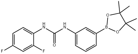 Urea, N-(2,4-difluorophenyl)-N'-[3-(4,4,5,5-tetramethyl-1,3,2-dioxaborolan-2-yl)phenyl]- Structural