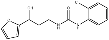 Urea, N-(2-chlorophenyl)-N'-[3-(2-furanyl)-3-hydroxypropyl]- Structural