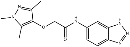 Acetamide, N-1H-benzotriazol-6-yl-2-[(1,3,5-trimethyl-1H-pyrazol-4-yl)oxy]- Structural