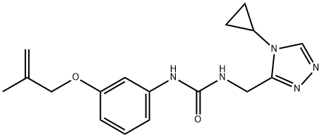 Urea, N-[(4-cyclopropyl-4H-1,2,4-triazol-3-yl)methyl]-N'-[3-[(2-methyl-2-propen-1-yl)oxy]phenyl]- Structural