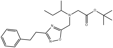 Glycine, N-(1-methylpropyl)-N-[[3-(2-phenylethyl)-1,2,4-oxadiazol-5-yl]methyl]-, 1,1-dimethylethyl ester Structural