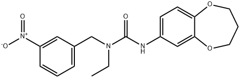 Urea, N'-(3,4-dihydro-2H-1,5-benzodioxepin-7-yl)-N-ethyl-N-[(3-nitrophenyl)methyl]- Structural