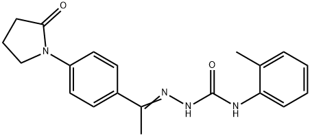 Hydrazinecarboxamide, N-(2-methylphenyl)-2-[1-[4-(2-oxo-1-pyrrolidinyl)phenyl]ethylidene]- Structural