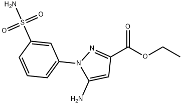 Ethyl 5-amino-1-(3-sulfamoylphenyl)pyrazole-3-carboxylate Structural