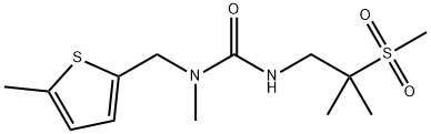 Urea, N-methyl-N'-[2-methyl-2-(methylsulfonyl)propyl]-N-[(5-methyl-2-thienyl)methyl]- Structural