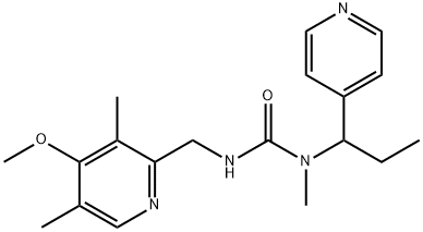 Urea, N'-[(4-methoxy-3,5-dimethyl-2-pyridinyl)methyl]-N-methyl-N-[1-(4-pyridinyl)propyl]- Structural