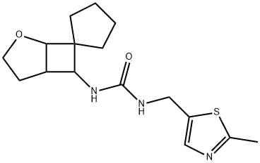 Urea, N-[(2-methyl-5-thiazolyl)methyl]-N'-spiro[cyclopentane-1,7'-[2]oxabicyclo[3.2.0]heptan]-6'-yl- Structural