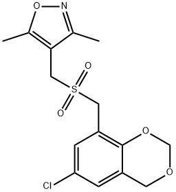 Isoxazole, 4-[[[(6-chloro-4H-1,3-benzodioxin-8-yl)methyl]sulfonyl]methyl]-3,5-dimethyl- Structural