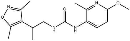 Urea, N-[2-(3,5-dimethyl-4-isoxazolyl)propyl]-N'-(6-methoxy-2-methyl-3-pyridinyl)- Structural