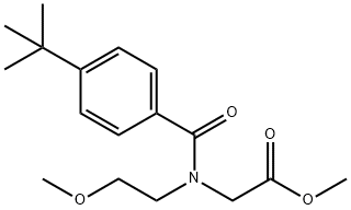 Glycine, N-[4-(1,1-dimethylethyl)benzoyl]-N-(2-methoxyethyl)-, methyl ester Structural