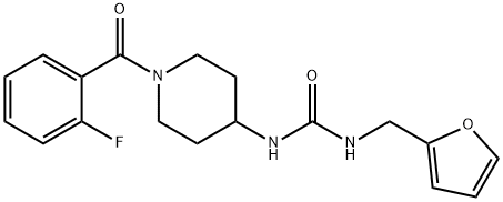 Urea, N-[1-(2-fluorobenzoyl)-4-piperidinyl]-N'-(2-furanylmethyl)- Structural