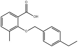 Benzoic acid, 2-[(4-ethylphenyl)methoxy]-3-methyl- Structural