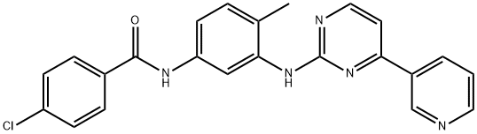 Benzamide, 4-chloro-N-[4-methyl-3-[[4-(3-pyridinyl)-2-pyrimidinyl]amino]phenyl]- Structural