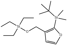 Furan, 2-[(1,1-dimethylethyl)dimethylsilyl]-3-[[(triethylsilyl)oxy]methyl]- Structural
