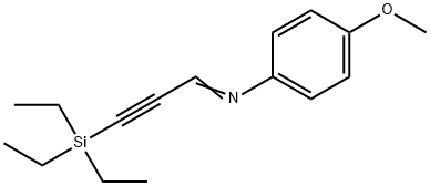 Benzenamine, 4-methoxy-N-[3-(triethylsilyl)-2-propyn-1-ylidene]- Structural