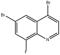 Quinoline, 4,6-dibromo-8-fluoro- Structural