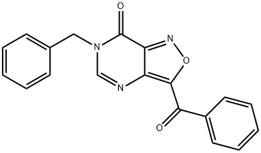 Isoxazolo[4,3-d]pyrimidin-7(6H)-one, 3-benzoyl-6-(phenylmethyl)- Structural
