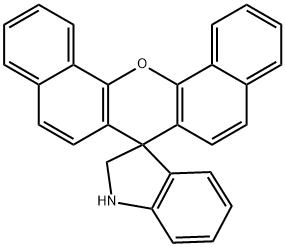 Spiro[7H-dibenzo[c,h]xanthene-7,3'-[3H]indole], 1',2'-dihydro- Structural