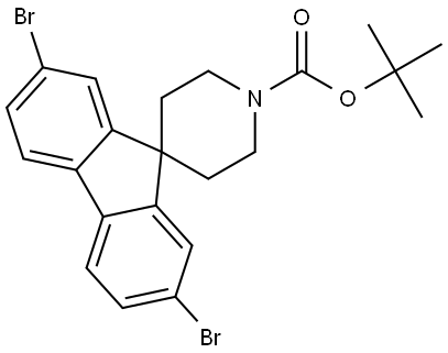 Spiro[9H-fluorene-9,4'-piperidine]-1'-carboxylic acid, 2,7-dibromo-, 1,1-dimethylethyl ester Structural