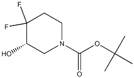 tert-butyl (S)-4,4-difluoro-3-hydroxypiperidine-1-carboxylate Structural