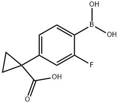 Cyclopropanecarboxylic acid, 1-(4-borono-3-fluorophenyl)- Structural