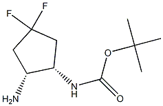 tert-butyl ((1S,2R)-2-amino-4,4-difluorocyclopentyl)carbamate Structural