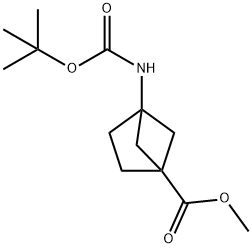 methyl 4-{[(tert-butoxy)carbonyl]amino}bicyclo[2.1.1]hexane-1-carboxylate Structural
