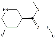 methyl (3S,5S)-5-methylpiperidine-3-carboxylate hydrochloride Structural