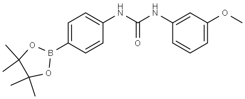 Urea, N-(3-methoxyphenyl)-N'-[4-(4,4,5,5-tetramethyl-1,3,2-dioxaborolan-2-yl)phenyl]- Structural
