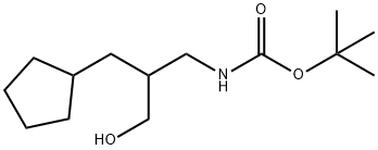 tert-butyl N-[2-(cyclopentylmethyl)-3-hydroxypropyl]carbamate Structural