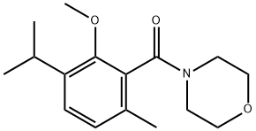 Methanone, [2-methoxy-6-methyl-3-(1-methylethyl)phenyl]-4-morpholinyl- Structural
