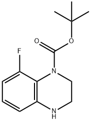 tert-butyl 8-fluoro-1,2,3,4-tetrahydroquinoxaline-1-carboxylate Structural