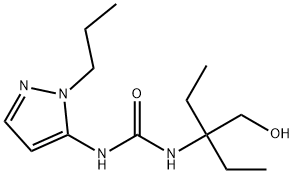 Urea, N-[1-ethyl-1-(hydroxymethyl)propyl]-N'-(1-propyl-1H-pyrazol-5-yl)- Structural