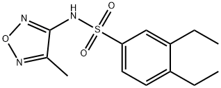 Benzenesulfonamide, 3,4-diethyl-N-(4-methyl-1,2,5-oxadiazol-3-yl)- Structural