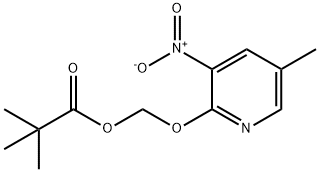Propanoic acid, 2,2-dimethyl-, [(5-methyl-3-nitro-2-pyridinyl)oxy]methyl ester Structural