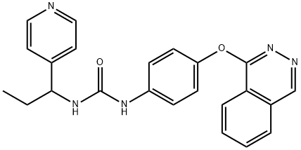 Urea, N-[4-(1-phthalazinyloxy)phenyl]-N'-[1-(4-pyridinyl)propyl]- Structural