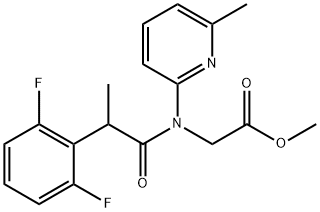 Glycine, N-[2-(2,6-difluorophenyl)-1-oxopropyl]-N-(6-methyl-2-pyridinyl)-, methyl ester Structural