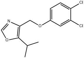 Oxazole, 4-[(3,4-dichlorophenoxy)methyl]-5-(1-methylethyl)- Structural
