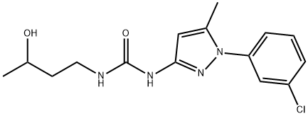 Urea, N-[1-(3-chlorophenyl)-5-methyl-1H-pyrazol-3-yl]-N'-(3-hydroxybutyl)- Structural
