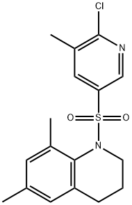 Quinoline, 1-[(6-chloro-5-methyl-3-pyridinyl)sulfonyl]-1,2,3,4-tetrahydro-6,8-dimethyl- Structural