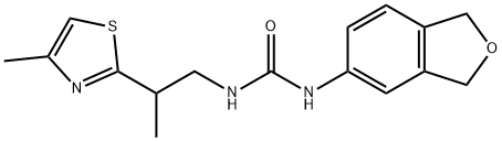 Urea, N-(1,3-dihydro-5-isobenzofuranyl)-N'-[2-(4-methyl-2-thiazolyl)propyl]- Structural