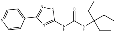 Urea, N-(1,1-diethylpropyl)-N'-[3-(4-pyridinyl)-1,2,4-thiadiazol-5-yl]- Structural
